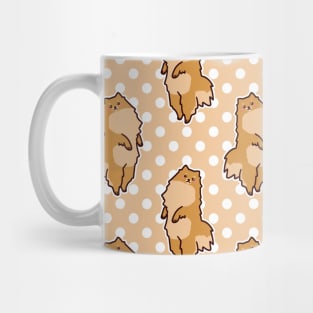 Standing Pomeranian Polk-a-dot Pattern Mug